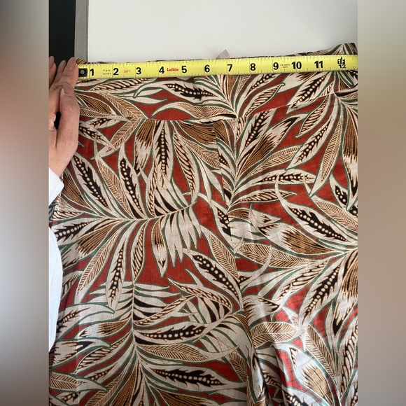 Alexis Terracotta Palm Print Linen Pants - Picture 6 of 6